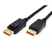 Roline DisplayPort kabel 2.1 10K, 60Hz, 54Gbit, UHBR13.5, DP-DP, M/M, 2.0m, crni