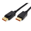 Roline DisplayPort kabel 2.1 10K, 60Hz, 54Gbit, UHBR13.5, DP-DP, M/M, 2.0m, crni