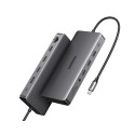 UGREEN 13-portni USB-C HUB, 1×DP/4K60, 2×HDMI/4K60, 1×USB-C (PD 100W), 1×USB-C, 4×USB-A, RJ45, 3.5mm, čitač kartica SD/TF