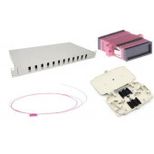 NFO Patch Panel 1U 19" Closed - Multimode 12x SC OM4 Duplex Adapter Pigtail kazeta SET