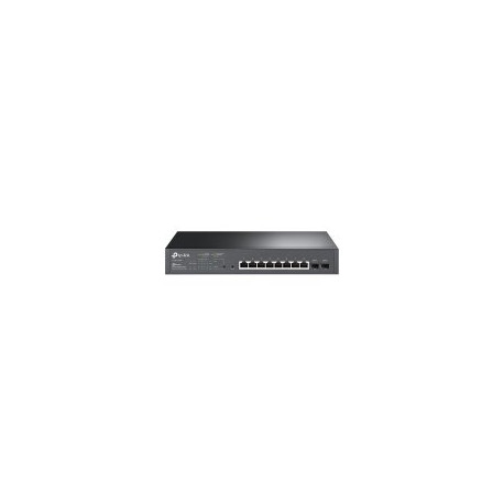 "JetStream 10-Port Gigabit Smart Switch with 8-Port PoE+, 8× Gigabit PoE+ Ports, 2× Gigabit SFP Slot