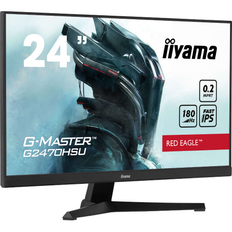 IIYAMA Monitor LED G2470HSU-B6 Fast IPS 1920 x 1080 @180Hz  0.2ms 300 cd/m² 1000:1 HDCP HDMI DP 4xUS