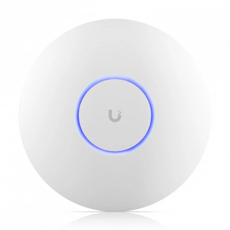 Ubiquiti U7-Pro-Max Ceiling-mounted WiFi 7 AP with 8 spatial streams, 6 GHz support, and a dedicated