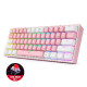 KEYBOARD - REDRAGON FIZZ K617 RGB WIRED PINK/WHITE RED SWITCH