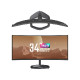 Monitor 34'' (87 cm) UWQHD VA 180Hz, HDR400, Ukrivljen, 2xHDMI, DisplayPort, USB-C DP Alt, zvočniki, Cooler Master GM34-CWQ2