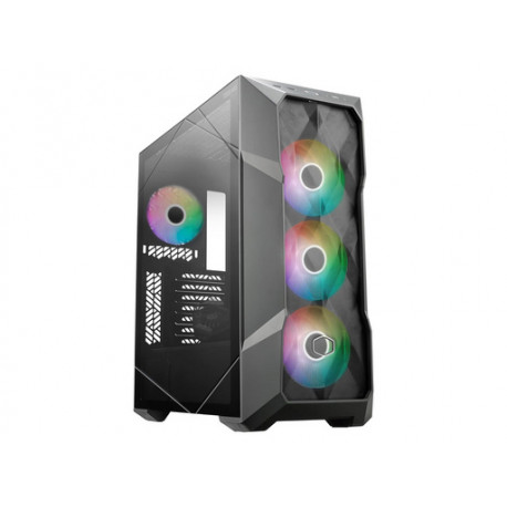 Računalniško ohišje Cooler Master TD500 MAX, ATX, Midi-Tower, ARGB, kaljeno steklo, AIO, PSU 850W Gold, sivo