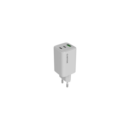 CANYON charger CU65ACC GaN 65W 2xPD 1xQC EU White