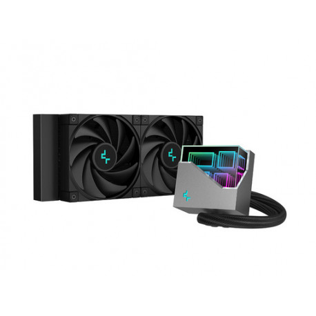 Komplet za tekočinsko hlajenje AIO Liquid Cooler DeepCool LT520, 240mm, RGB, črn