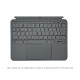 Ovitek s tipkovnico Logitech Combo Touch za iPad Air 11", M2, siv, Slo g.