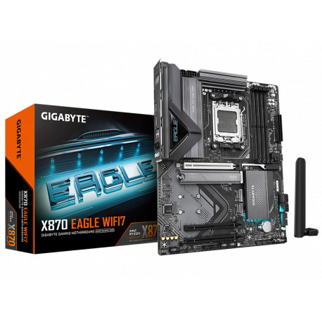 GIGAYBTE Mainboard Desktop X870 EAGLE WIFI7 (AM5, 4x DDR5 256GB, 1x PCI-E 5.0 x16x16, 2x PCI-E 3.0 x