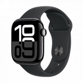 Watch Apple Watch Series 10 GPS 42mm Jet Black Aluminium Case with Sport Band S/M - Black