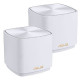 ASUS ZenWiFi XD4 Plus AX1800 2 Pack Dvofrekvencijski (2,4 GHz / 5 GHz) Wi-Fi 6 (802.11ax) Bijelo Unutarnji