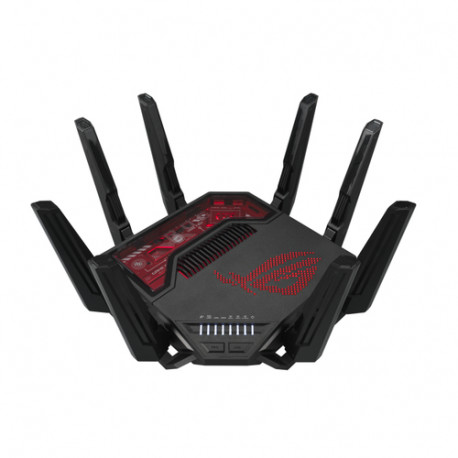 ASUS ROG Rapture GT-BE19000 bežični usmjerivač Multi-Gigabit Ethernet Tri pojasa (2,4 GHz / 5 GHz / 6 GHz) Crno, Crveno