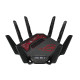 ASUS ROG Rapture GT-BE19000 bežični usmjerivač Multi-Gigabit Ethernet Tri pojasa (2,4 GHz / 5 GHz / 6 GHz) Crno, Crveno