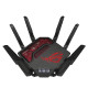 ASUS ROG Rapture GT-BE19000 bežični usmjerivač Multi-Gigabit Ethernet Tri pojasa (2,4 GHz / 5 GHz / 6 GHz) Crno, Crveno