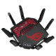 ASUS ROG Rapture GT-BE19000 bežični usmjerivač Multi-Gigabit Ethernet Tri pojasa (2,4 GHz / 5 GHz / 6 GHz) Crno, Crveno