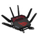 ASUS ROG Rapture GT-BE19000 bežični usmjerivač Multi-Gigabit Ethernet Tri pojasa (2,4 GHz / 5 GHz / 6 GHz) Crno, Crveno