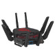 ASUS ROG Rapture GT-BE19000 bežični usmjerivač Multi-Gigabit Ethernet Tri pojasa (2,4 GHz / 5 GHz / 6 GHz) Crno, Crveno