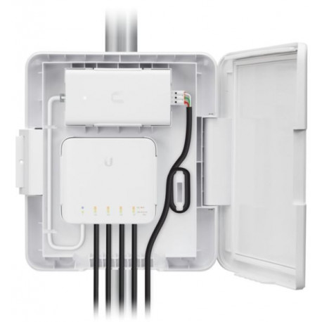 Ubiquiti Networks outdoor weatherproof enclosure designed for use with the UniFi Switch Flex