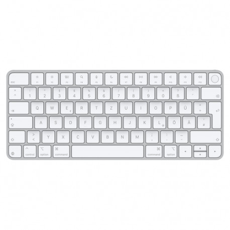 Apple Magic tipkovnica Univerzalno USB + Bluetooth QWERTZ Njemački Srebro, Bijelo