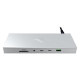 Priključna postaja USB-C Razer USB 4 Dock Mercury, 14 v 1, 5xUSB-A, 3xUSB-C, HDMI, DP,  RJ45, AUX, mSD/SD, srebrna