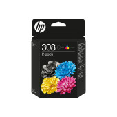 HP 308 Black/Tri-Color Ink Cart Combo 2P