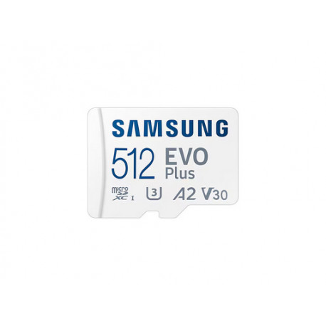 Spominska kartica Samsung EVO Plus, micro SDXC, 512GB, 160MB/s U3, V30, A2, UHS-I, z adapterjem