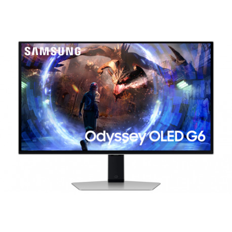 Samsung G60SD računalni monitor 68,6 cm (27") 2560 x 1440 pikseli Quad HD OLED Srebro