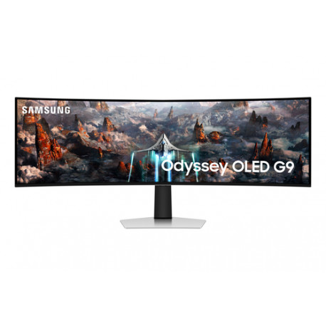 Samsung G93SC računalni monitor 124,5 cm (49") 5120 x 1440 pikseli Dual QHD OLED Srebro