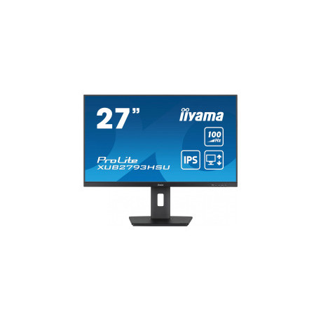 IIYAMA 27" XUB2793HSU-B7 (68.6cm) 1920x1080 IPS, 100Hz,1ms, 300 cd/m2, 1300:1, height, swivel, tilt, pivot (rotation bot