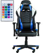 Gaming chair BYTEZONE WINNER with LED lighting and remote control, Blue