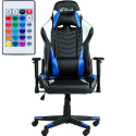 Gaming chair BYTEZONE WINNER with LED lighting and remote control, Blue