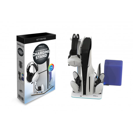 MAXX TECH PS5 STANDARD & SLIM DLX LED MULTI-FUNCTION CHARGING STAND