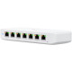 Ubiquiti USW-Ultra Layer 2, 8-port GbE PoE switch with versatile mounting options: 7x GbE PoE+ outpu