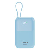 CANYON power bank OnPower 101 built-in cable 10000 mAh PD22.5W Blue
