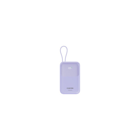 CANYON power bank OnPower 101 built-in cable 10000 mAh PD22.5W Purple