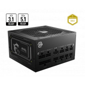 MSI PSU MAG A750GL PCIE5 II, 750W 80Plus Gold, 120mm Fan Active PFC, Fully Modular, 12VHPWR, ATX 3.1