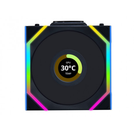 Ventilator za ohišje Lian Li UNI FAN SL Wireless LCD 120 ARGB PWM 120mm, črn