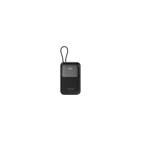 CANYON power bank OnPower 101 built-in cable 10000 mAh PD22.5W Black