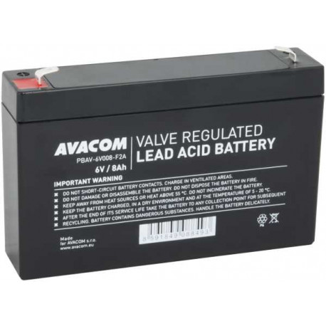 Avacom UPS baterija 6V 8Ah F2