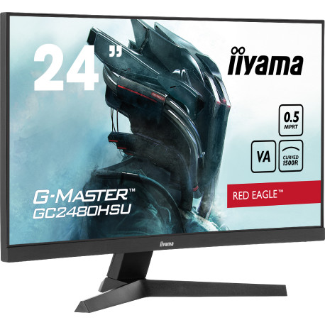 IIYAMA Monitor LED GC2480HSU-B1 23.6" VA Curved 1920 x 1080 180Hz 300 cd/m 3000:1 HDMI DP USB HUB Ti