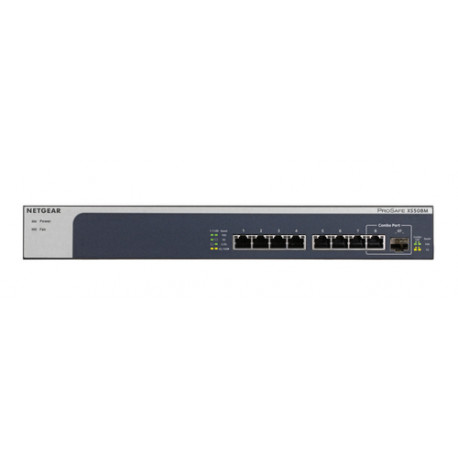 NETGEAR XS508M Neupravljano 10G Ethernet (100/1000/10000) Sivo, Srebro