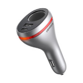 UGREEN auto punjač 84W, USB-C, USB-A, PD, QC 4.0, srebrni