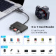 UGREEN 4-portni USB-C/A HUB 2xUSB-A, 1xSD, 1xTF, sivi