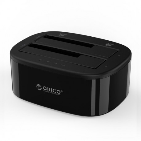 Orico Docking stanica 2×2.5"/3.5" SATA HDD, funkcija kloniranja, USB-A 3.0 (ORICO-6228US3-C-EU-BK-BP)