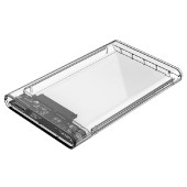 Orico vanjsko kućište 2.5" SATA HDD/SSD, do 9.5 mm, tool free, USB3.0 (SATA3 podržano) prozirno kućište (ORICO-2139U3-CR
