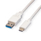 Roline VALUE USB3.0 kabel, A-C, M/M, 0.5m, bijeli