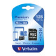 Verbatim memorijska kartica Premium Micro SDXC Secure Digital 128GB Class 10 + adapter