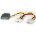 Roline interni Y-naponski kabel, SATA - 3×4-pin, 0.2m