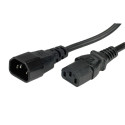 Roline VALUE naponski kabel PC-Monitor, IEC320 C14-C13 10A, M/F, 1.8m, crni
